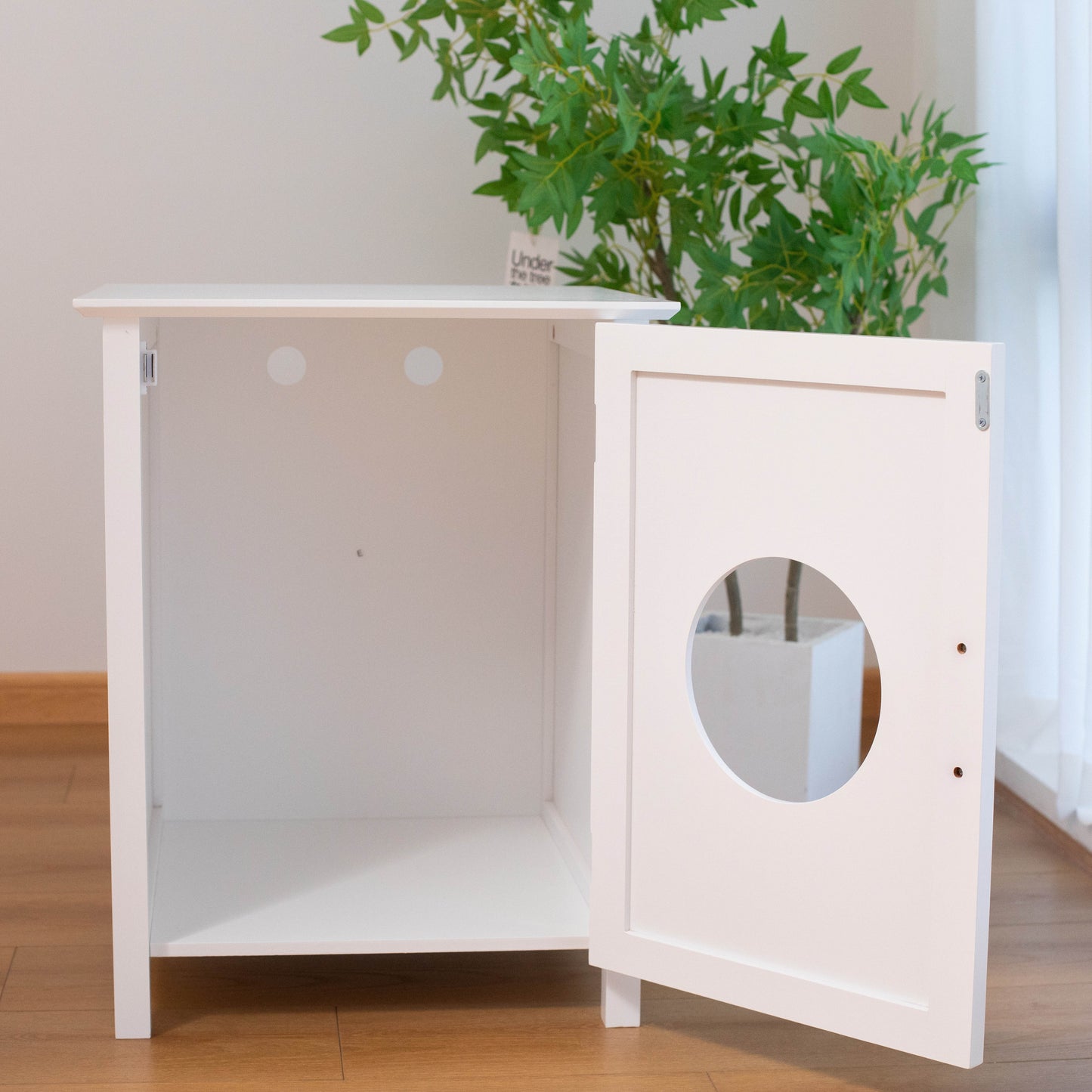 Cat Litter Box Enclosure - (White)