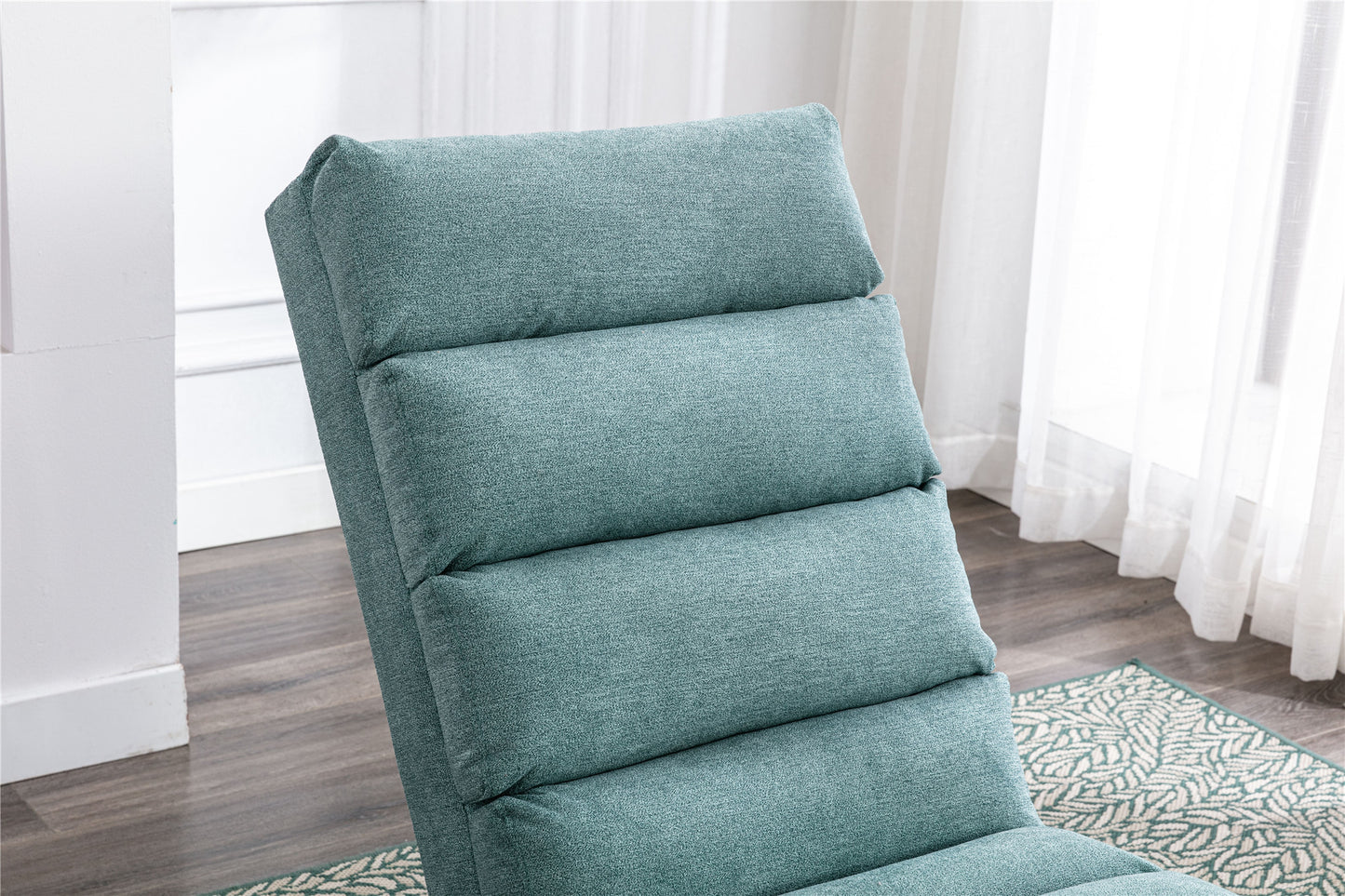 Linen Chaise Lounge Indoor Chair, teal