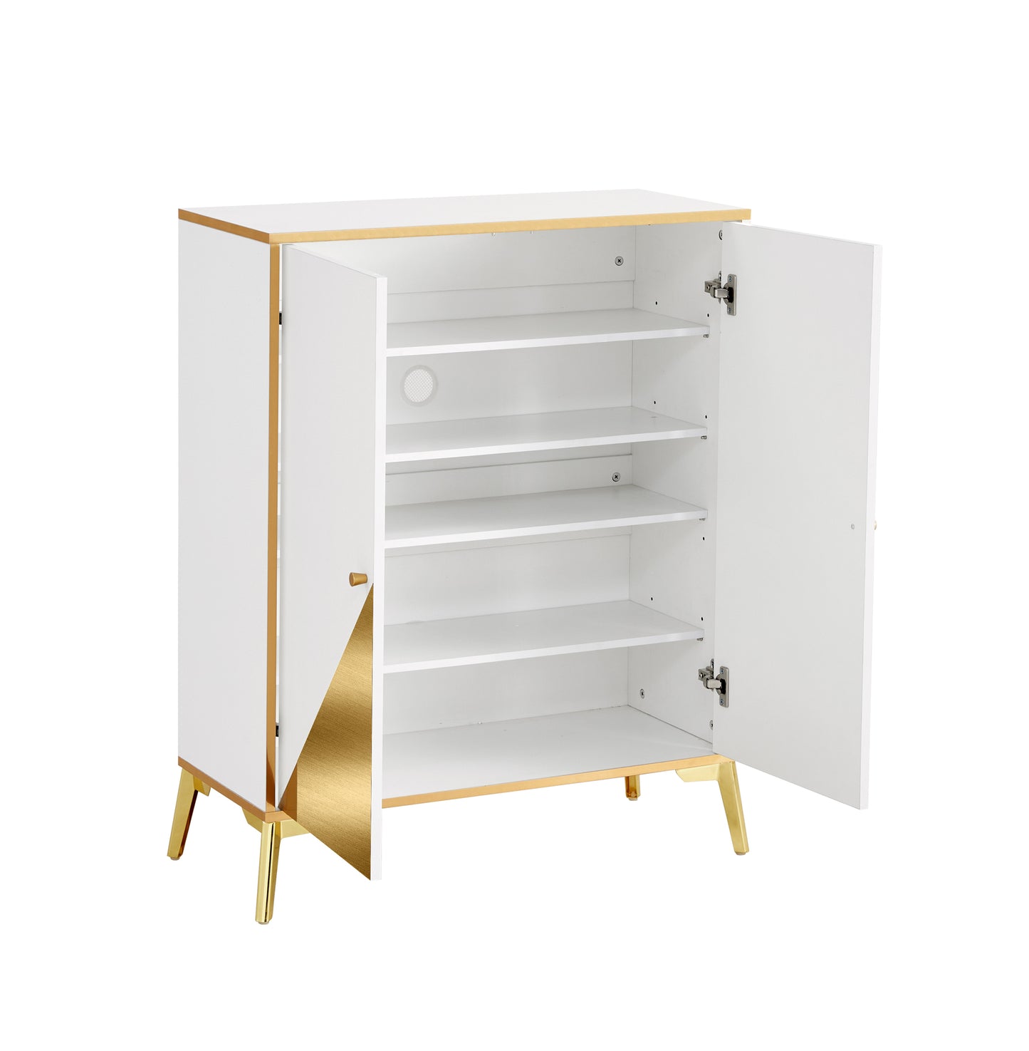 Buffet Sideboard Storage Cabinet,Buffet Server Console Table, shoe cabinet Accent Cabinet, for Dining Room, Living Room, Kitchen, Hallway GOLD +WHITE 1pcs