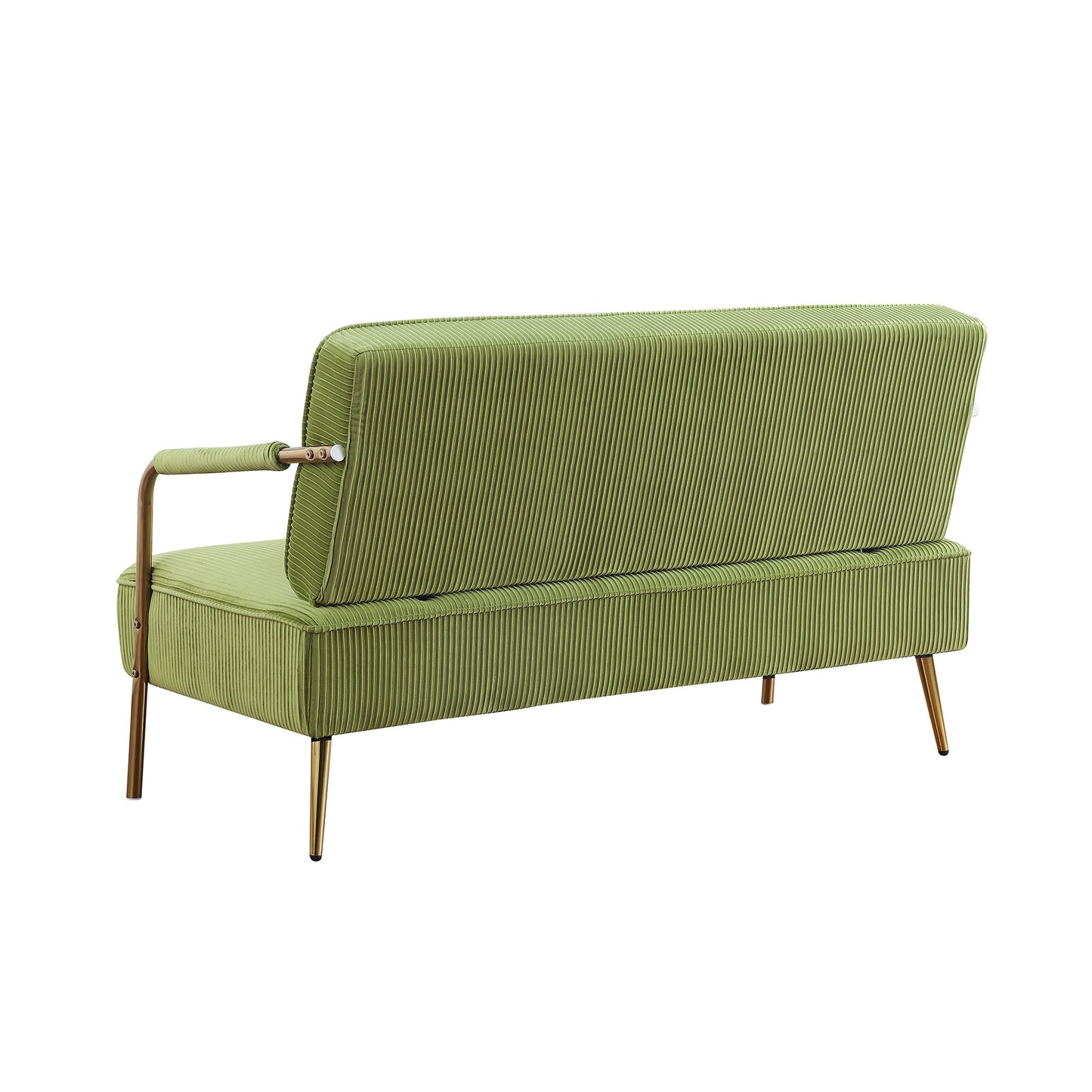 Opulent Olive Corduroy Velvet Delight 2-Seater Sofa