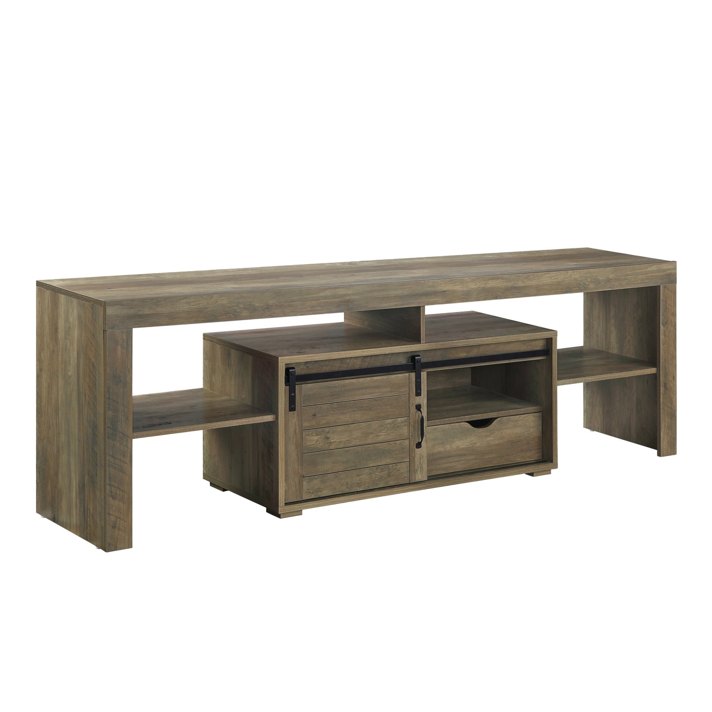 ACME Wasim TV Stand, Rustic Oak Finish