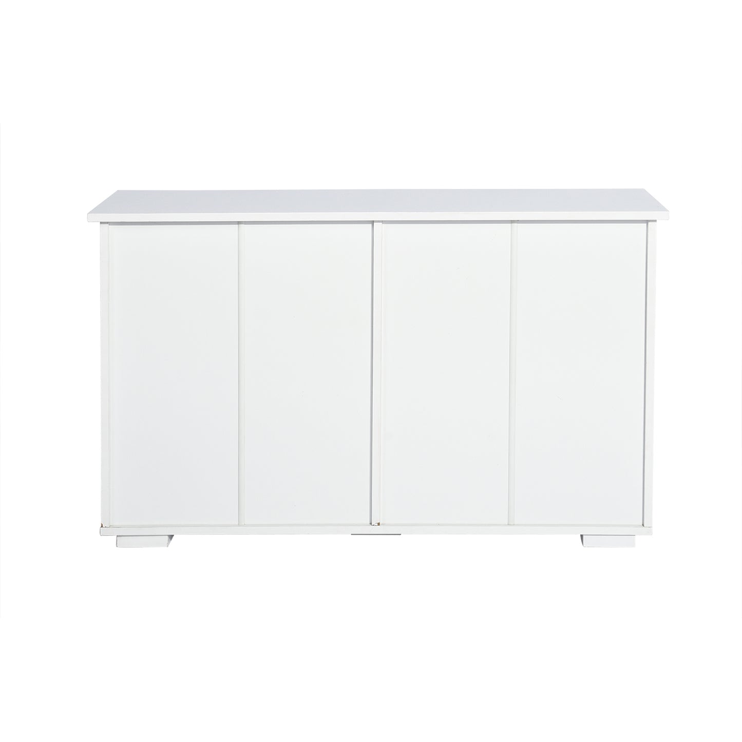 Sideboard Modern White Storage Cabinet with Sliding Doors/Adjustable Shelves