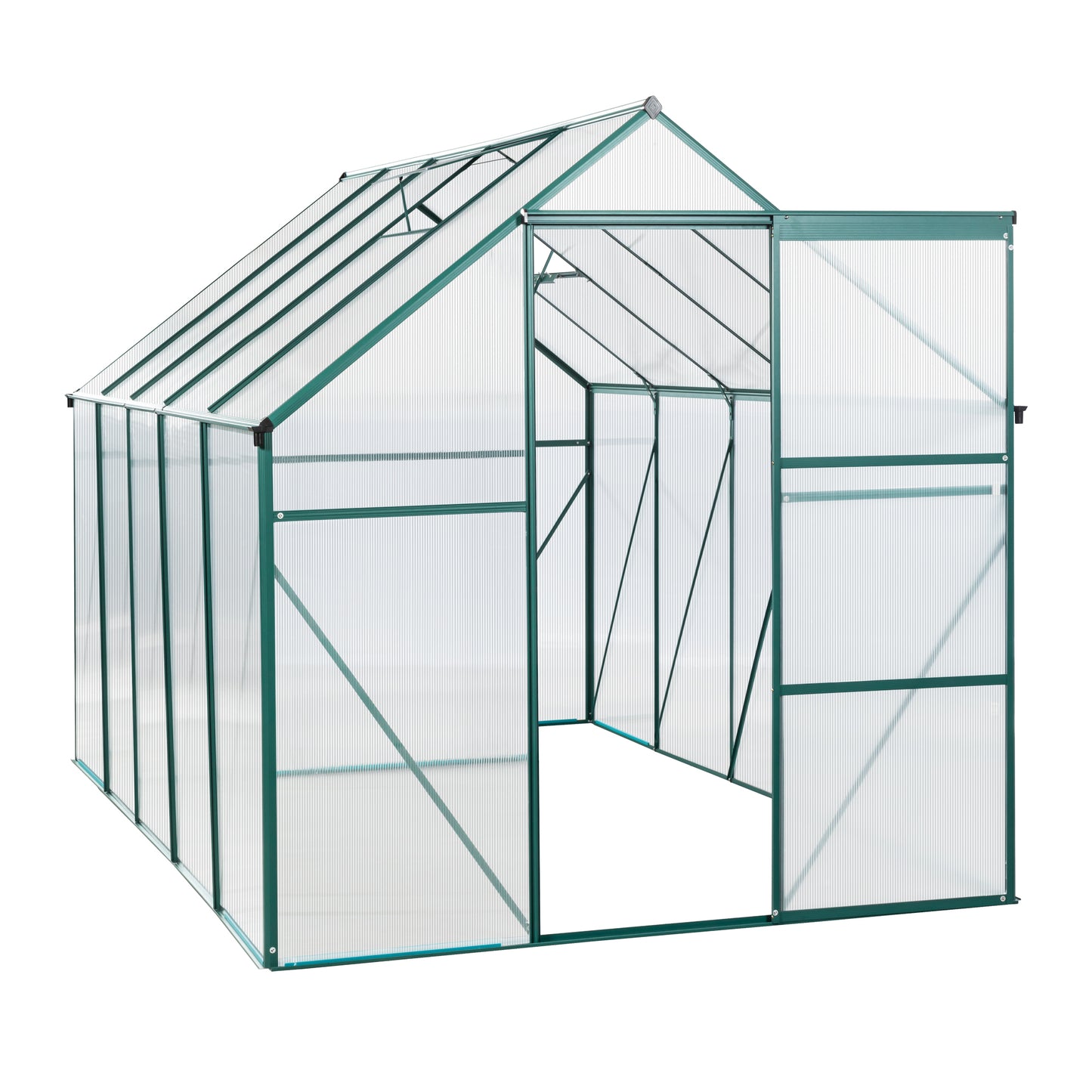 Polycarbonate Greenhouse Raised Base and Anchor Aluminum Heavy Duty