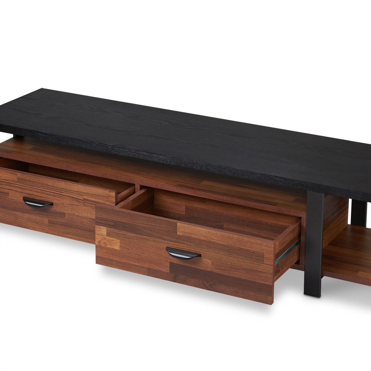 ACME Elling TV Stand in Walnut & Black