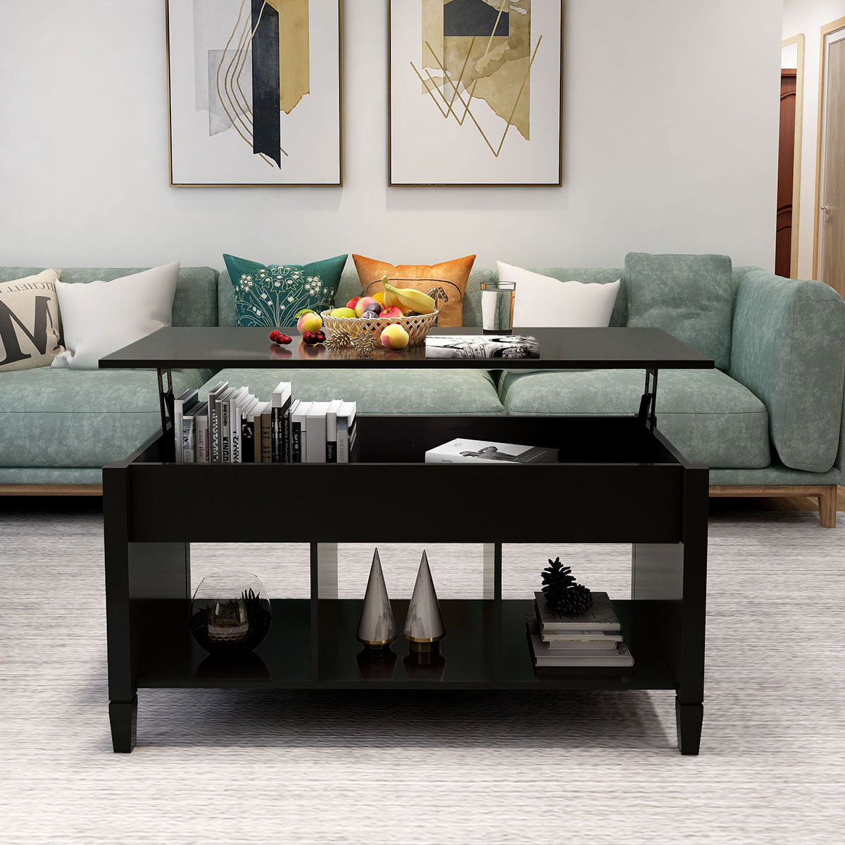 Lift Top Coffee Table - Black