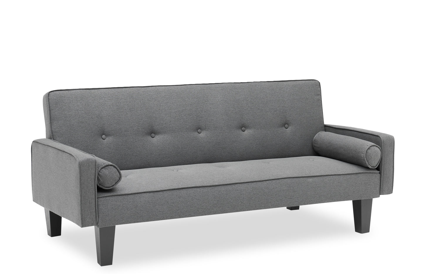 Sofa Convertible Sofa Bed includes Two Pillows, gray