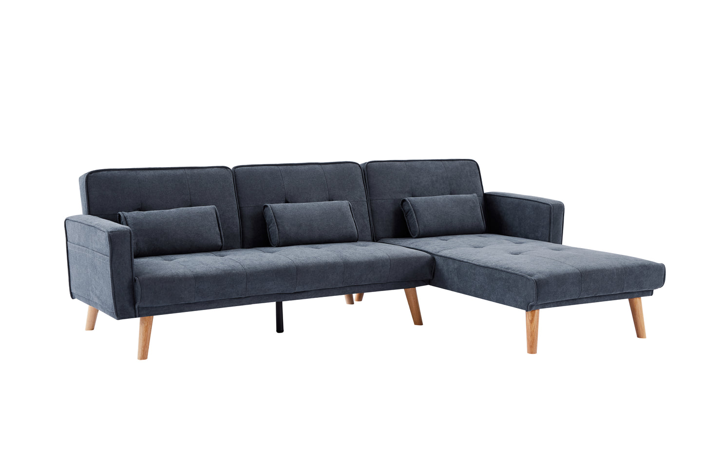 Convertible Sectional Sofa sleeper, Right Facing L-shaped Sofa Counch For Living Room