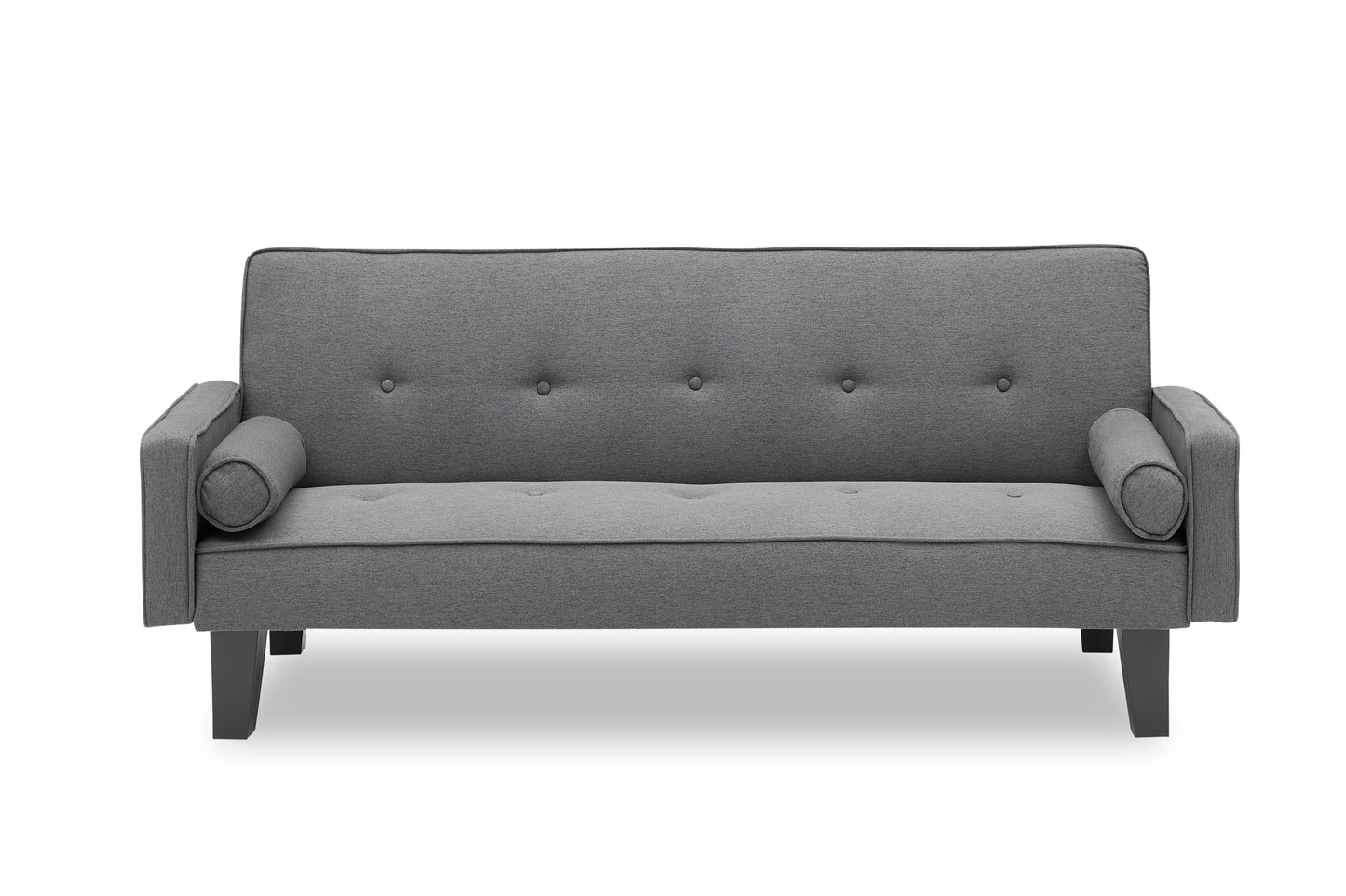 Sofa Convertible Sofa Bed includes Two Pillows, gray