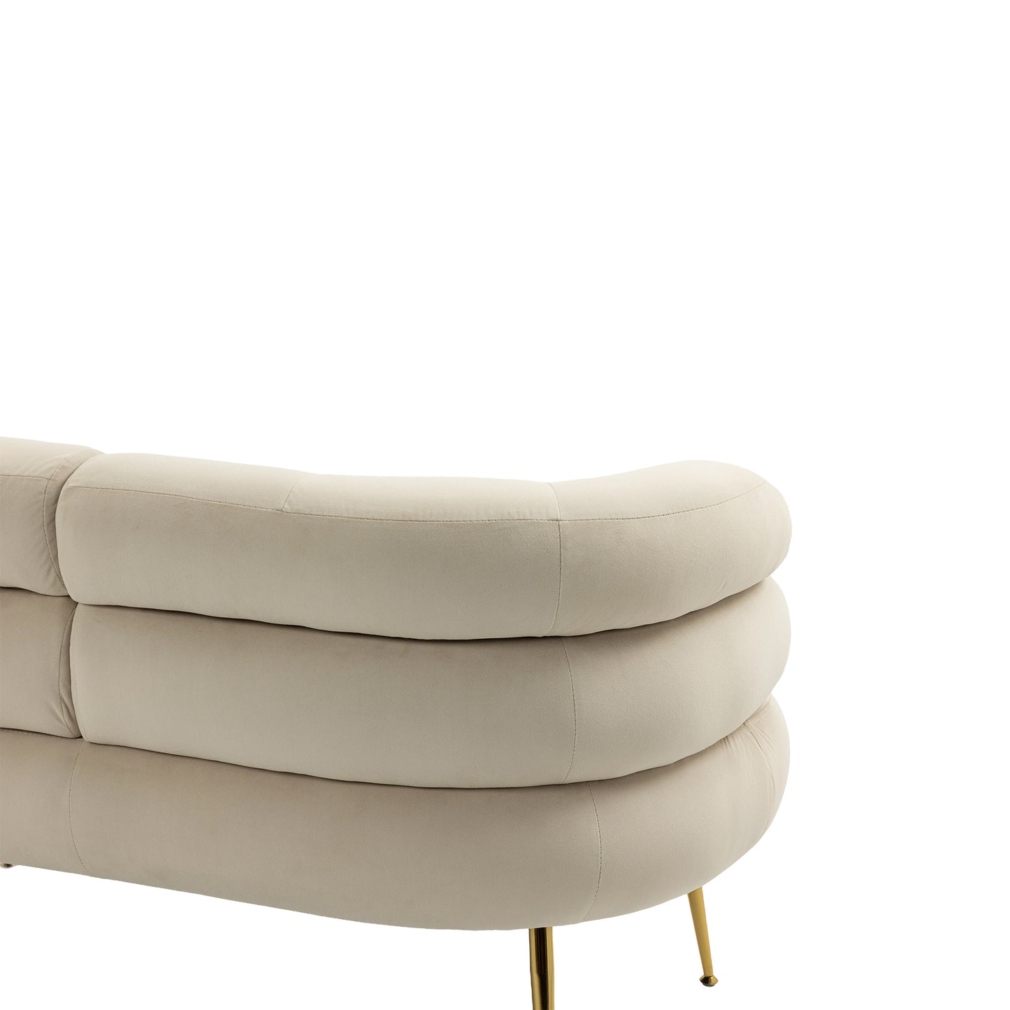 Accent Chair with Golden feet, beige