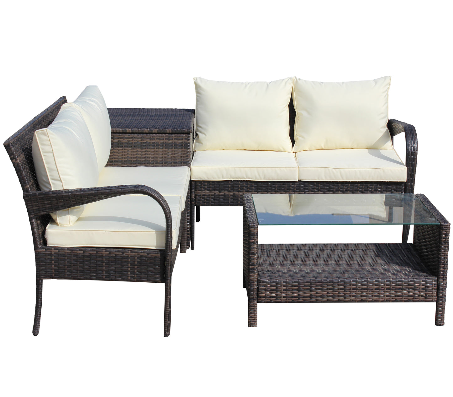 4pcs Rattan Patio Furniture Set