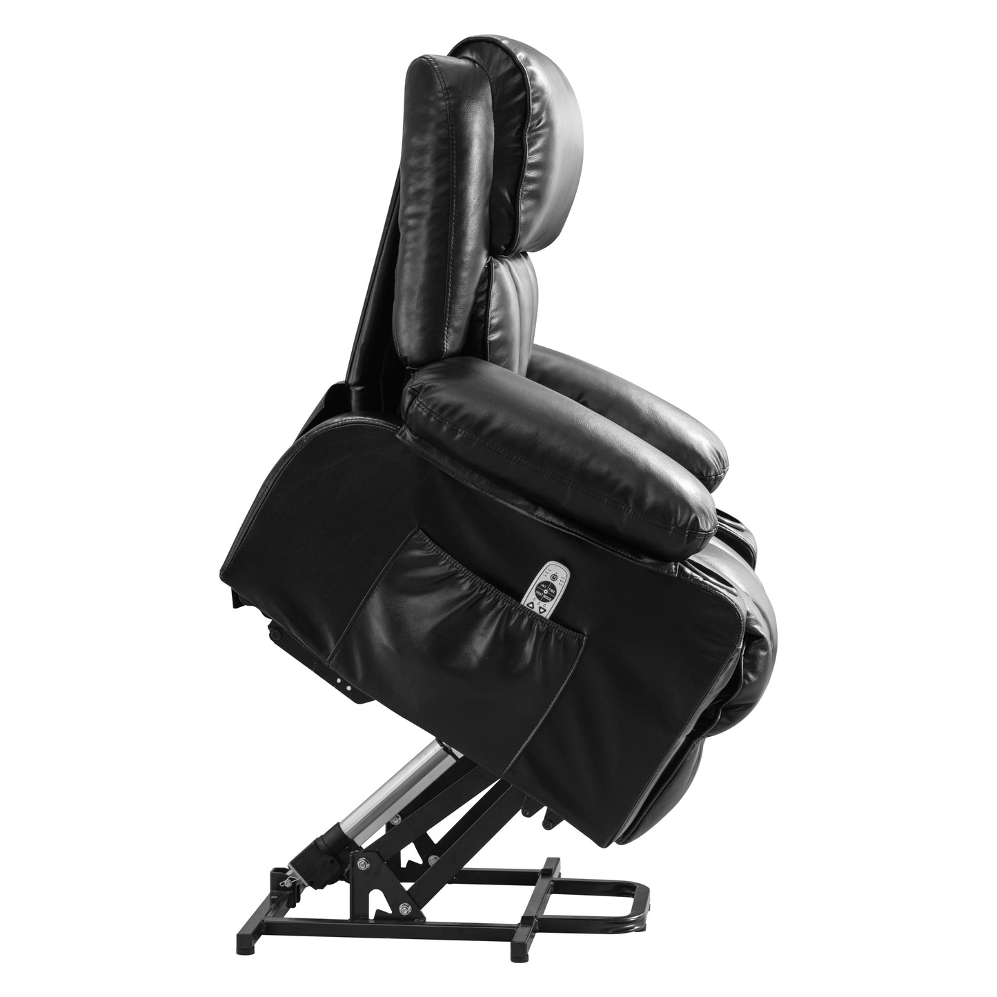 ComfortEase Ultra: The Ultimate Lift & Wellness Recliner with Heat, Massage, and Smart Features: BLACK