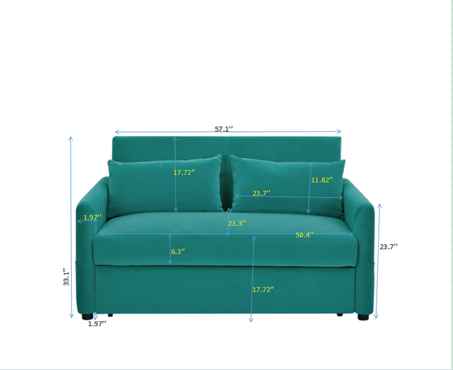 Blue Leisure Love Sofa