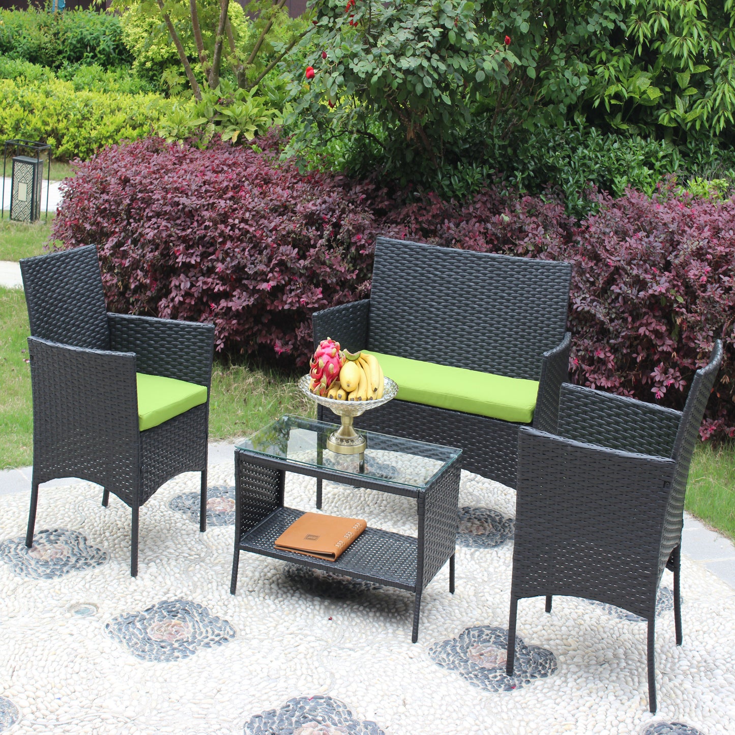 4pcs Rattan Patio Furniture Set