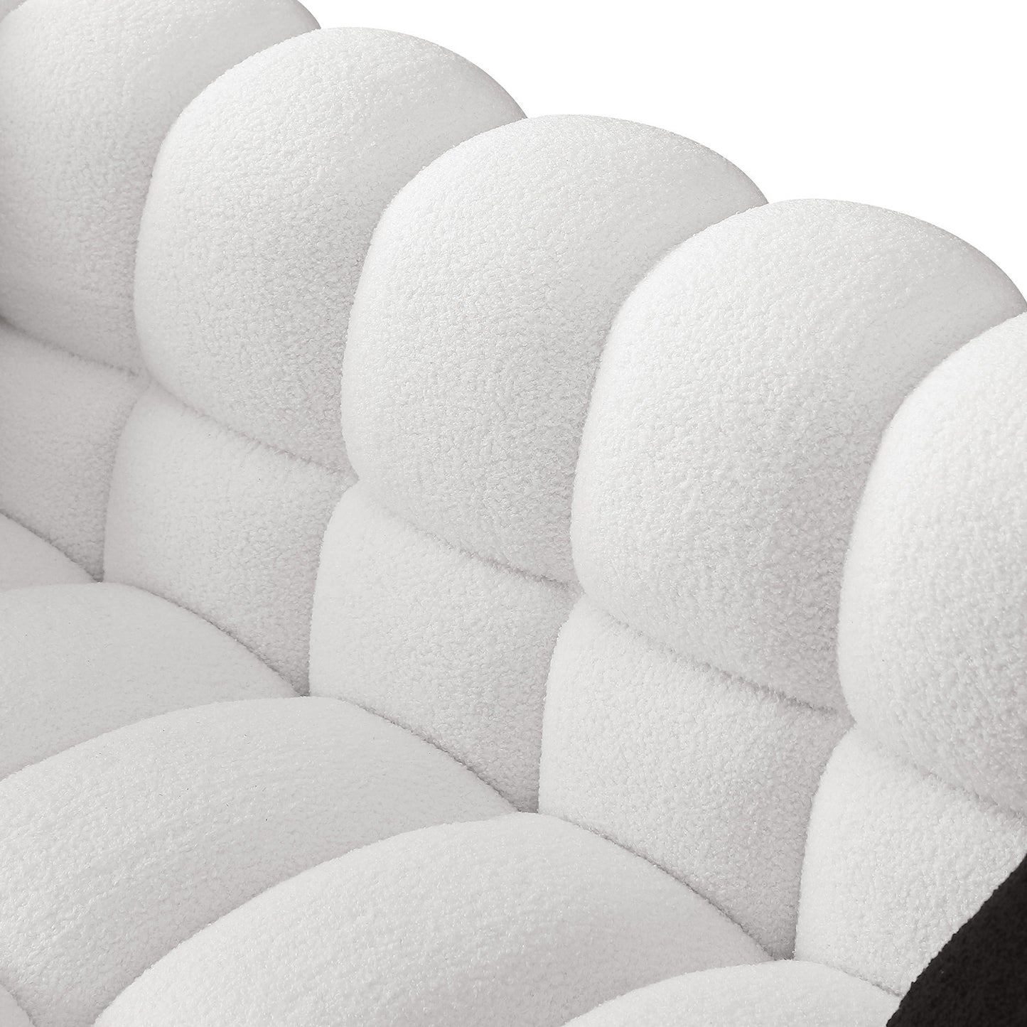 3 seater Marshmallow Boucle Sofa - White