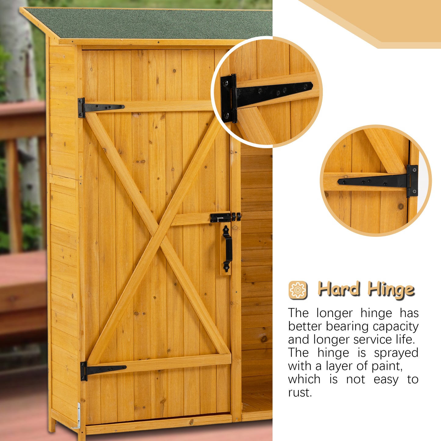 Outdoor Storage Shed with Lockable Door