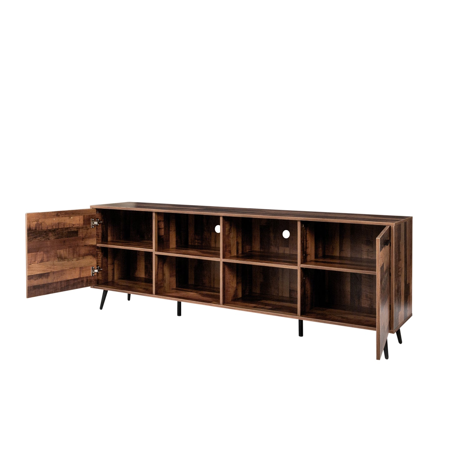 TV Stand Mid-Century Wood Modern Entertainment Center Adjustable Storage Cabinet TV Console for Living Room