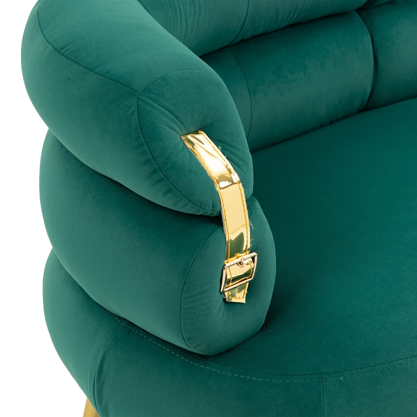 Accent Chair with Golden feet, green