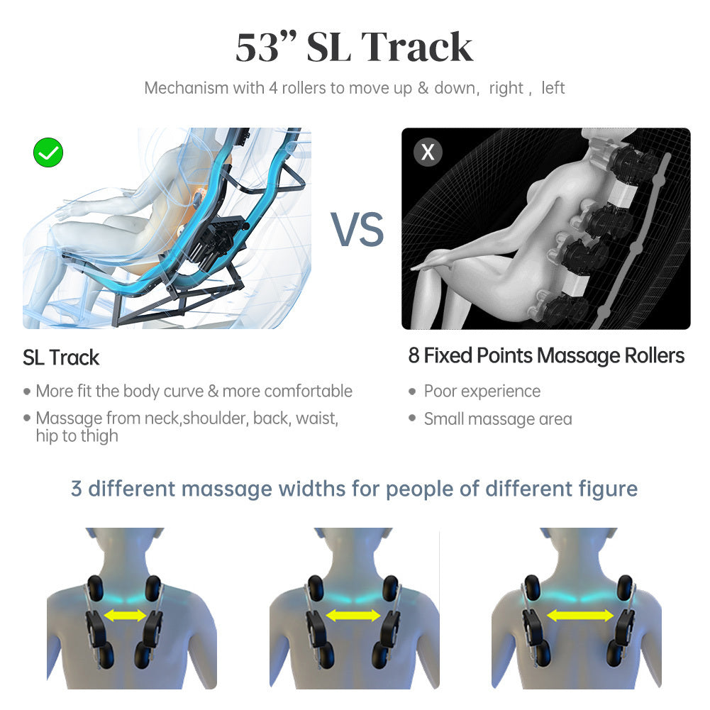 ZeroGlide Shiatsu Pro: Full-Body SL-Track Massage Recliner with Smart Features