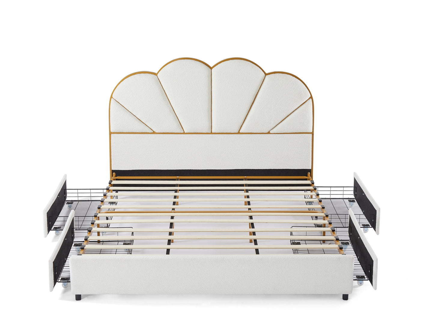 Jermond Upholstered Metal Platform Bed- King