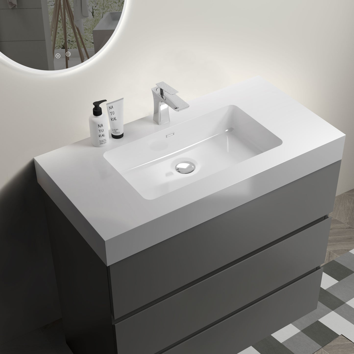 Alice 36" Gray Bathroom Vanity with Sink