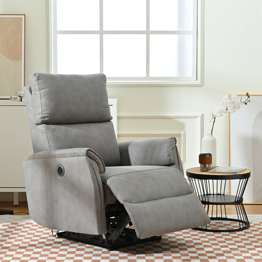 CompactLux Streamline: Space-Saver Power Recliner with USB