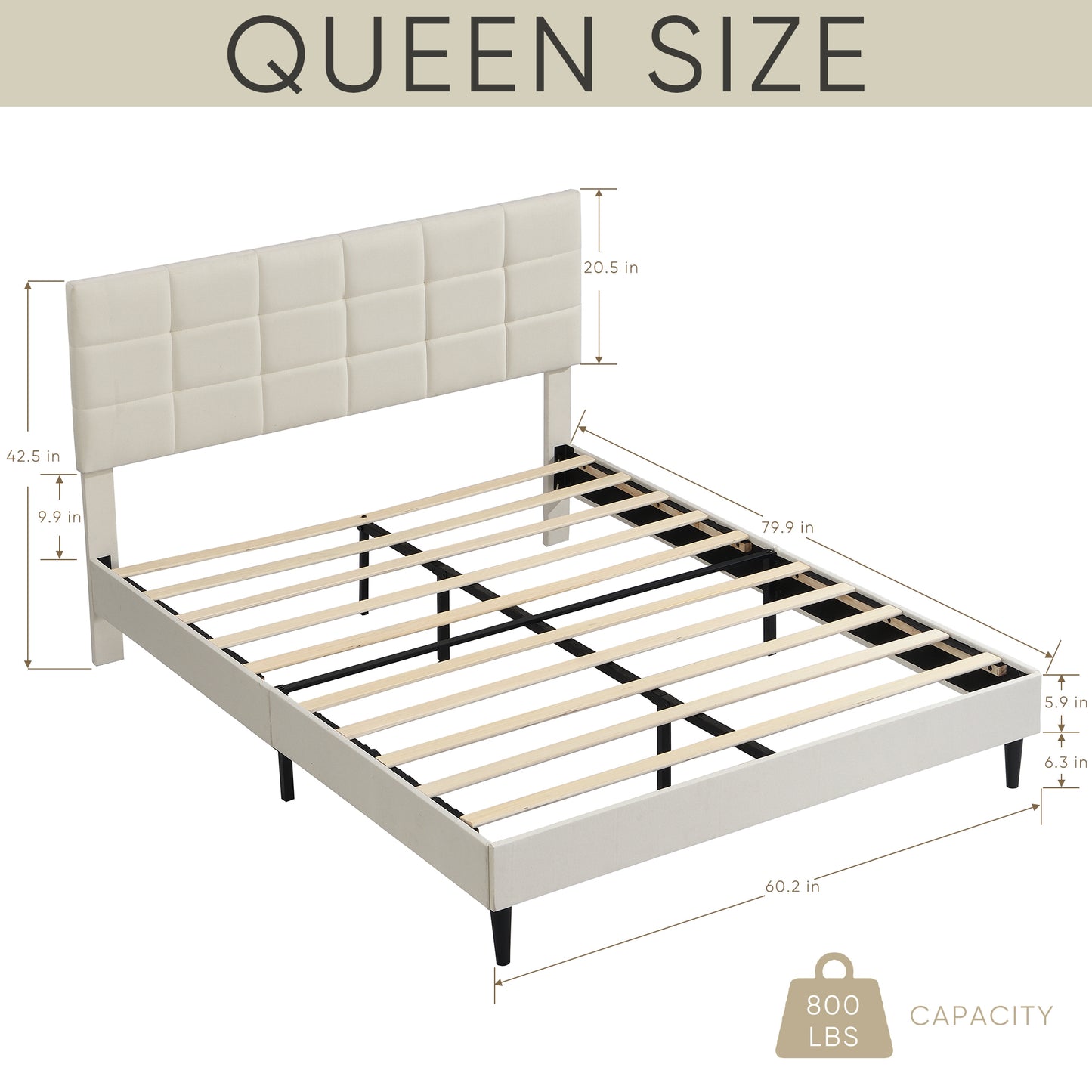 Queen Size Platform Bed