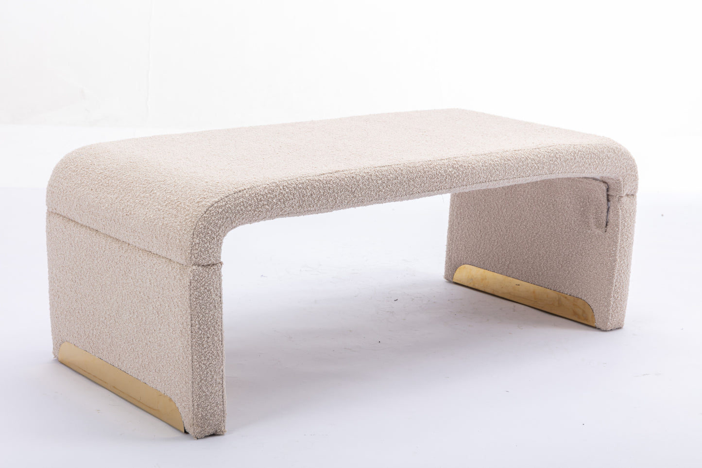 New Boucle Fabric Bench