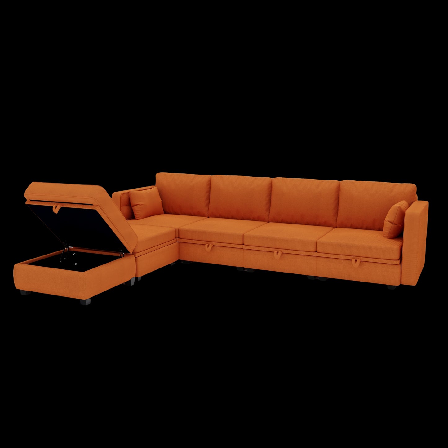 Marvin Modular Sectional Sofa- Orange