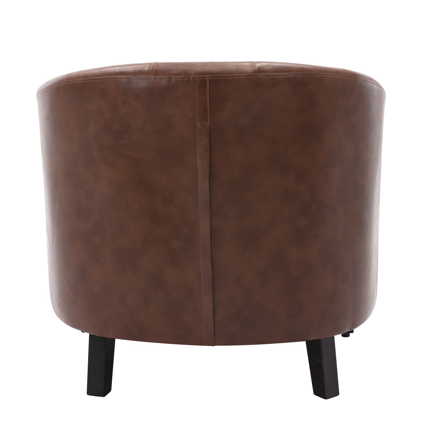 Leather Tufted Barrel Chair