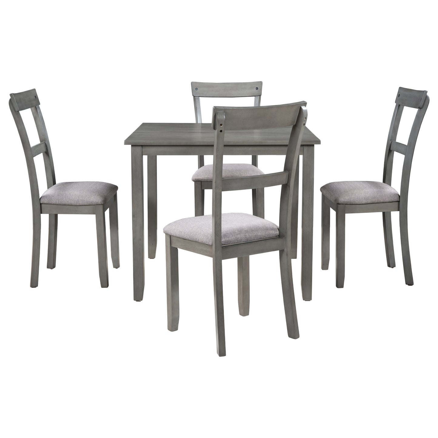 Trex 5 Piece Dining Table Set (Grey)