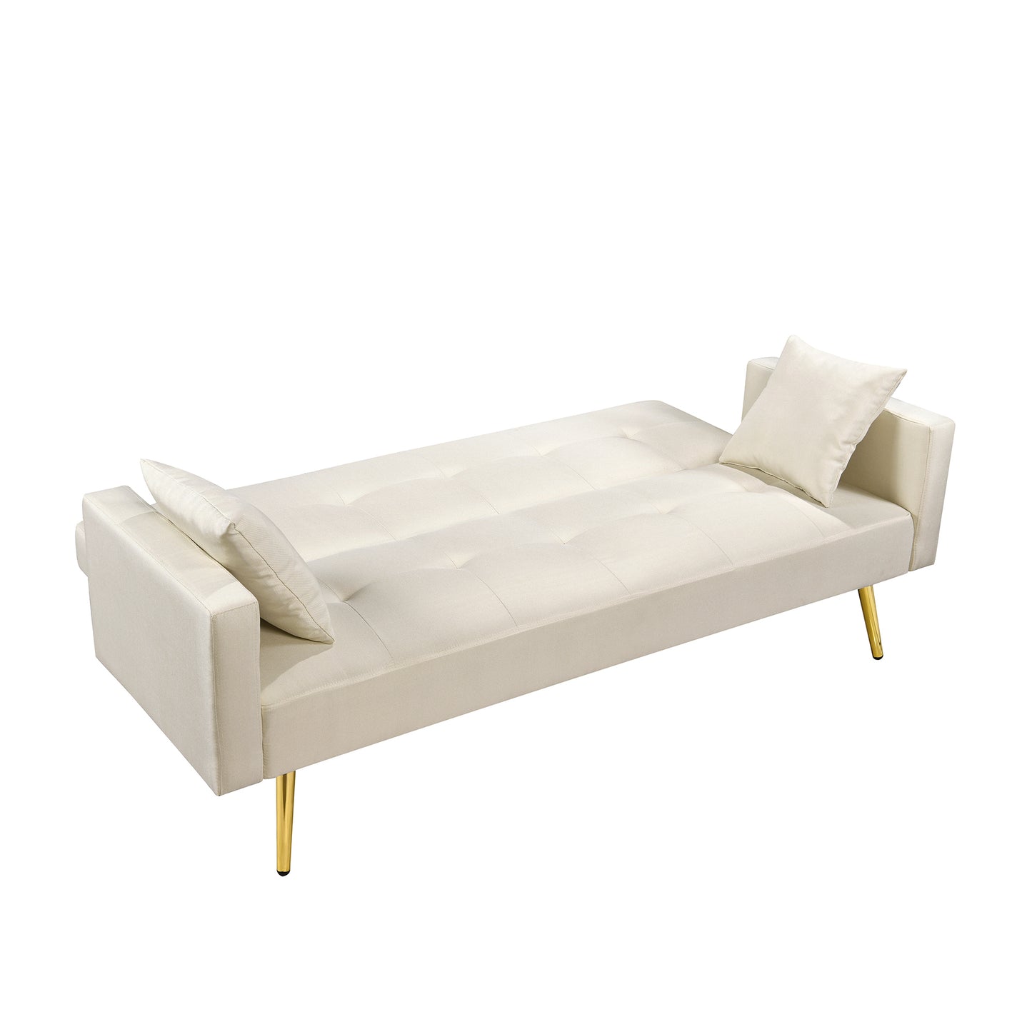 Beige Convertible Sofa Bed