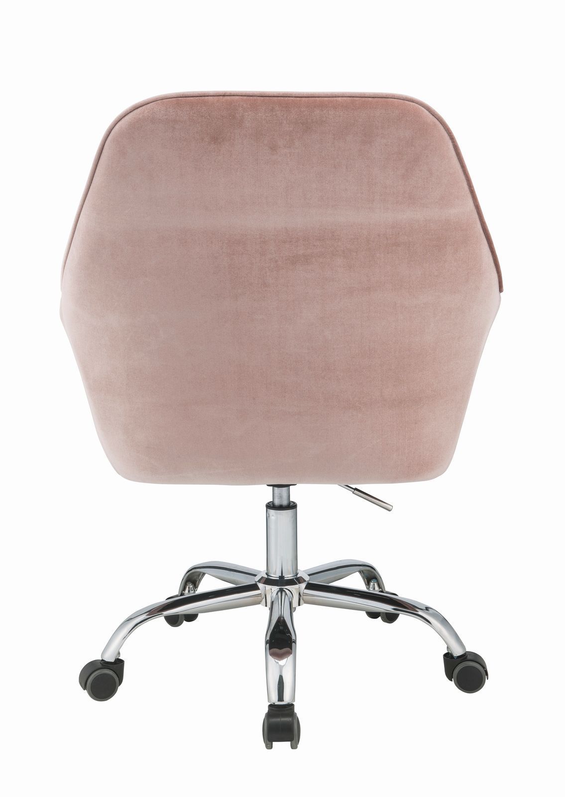 Eimer Office Chair in Peach Velvet & Chrome