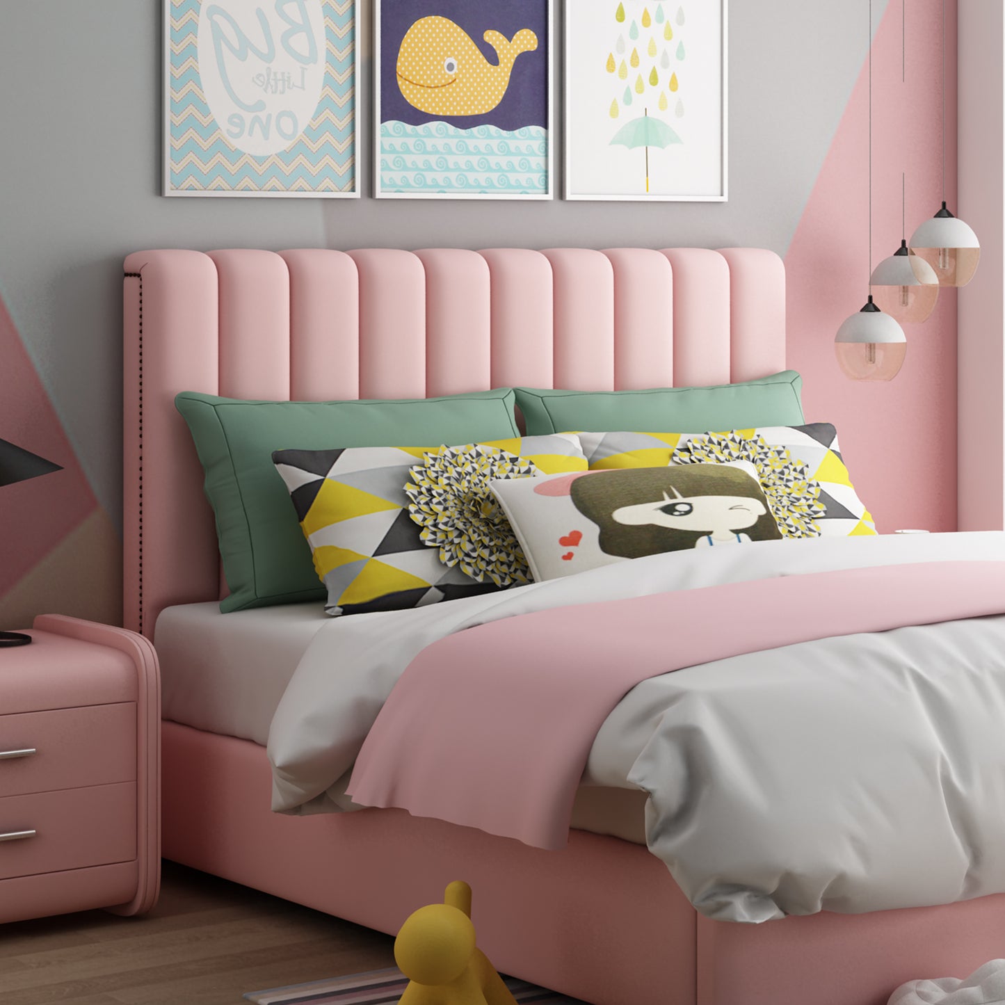 Makenna Upholstered Bed- Queen