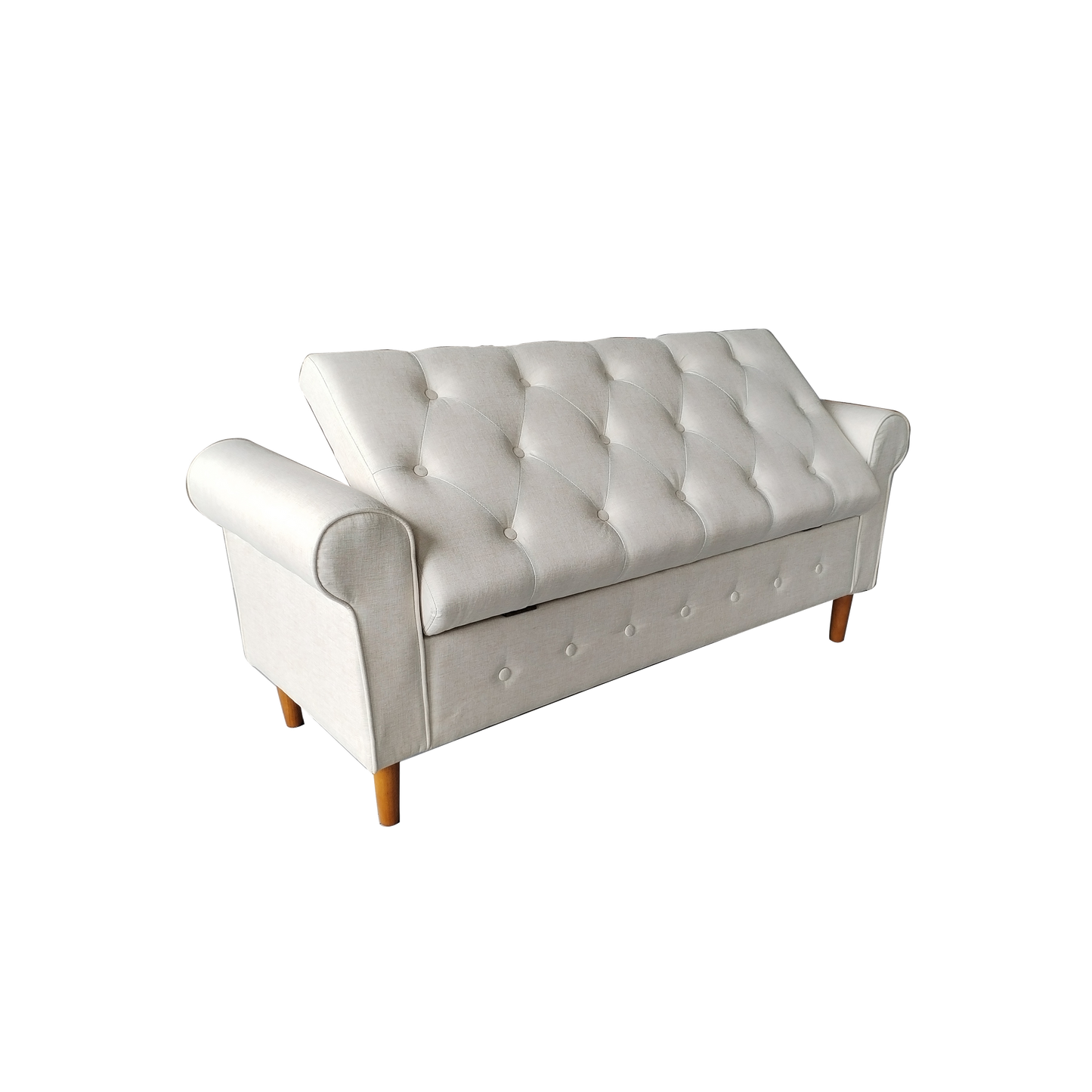 62" Bedroom Tufted Button Storage Bench