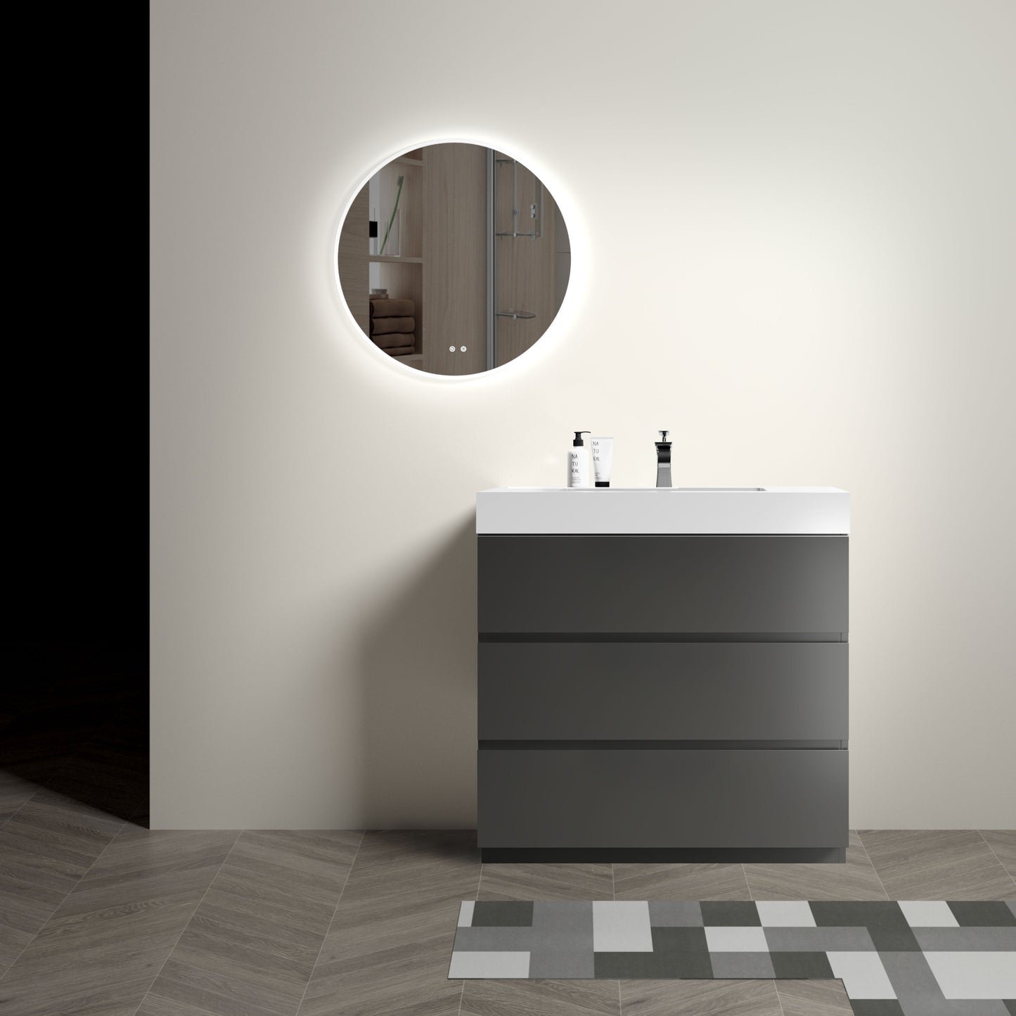 Alice 36" Gray Bathroom Vanity with Sink