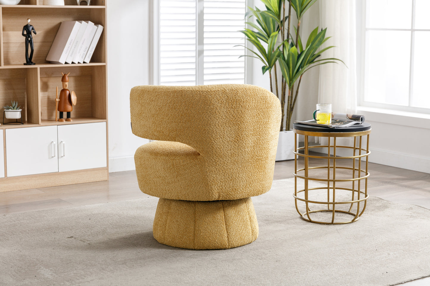 Mina 360 Degree Swivel  Barrel Chair