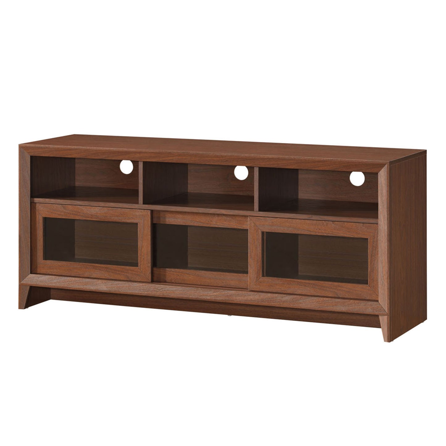 Techni Mobili Modern TV Stand with Storage for TVs Up To 60", Hickory