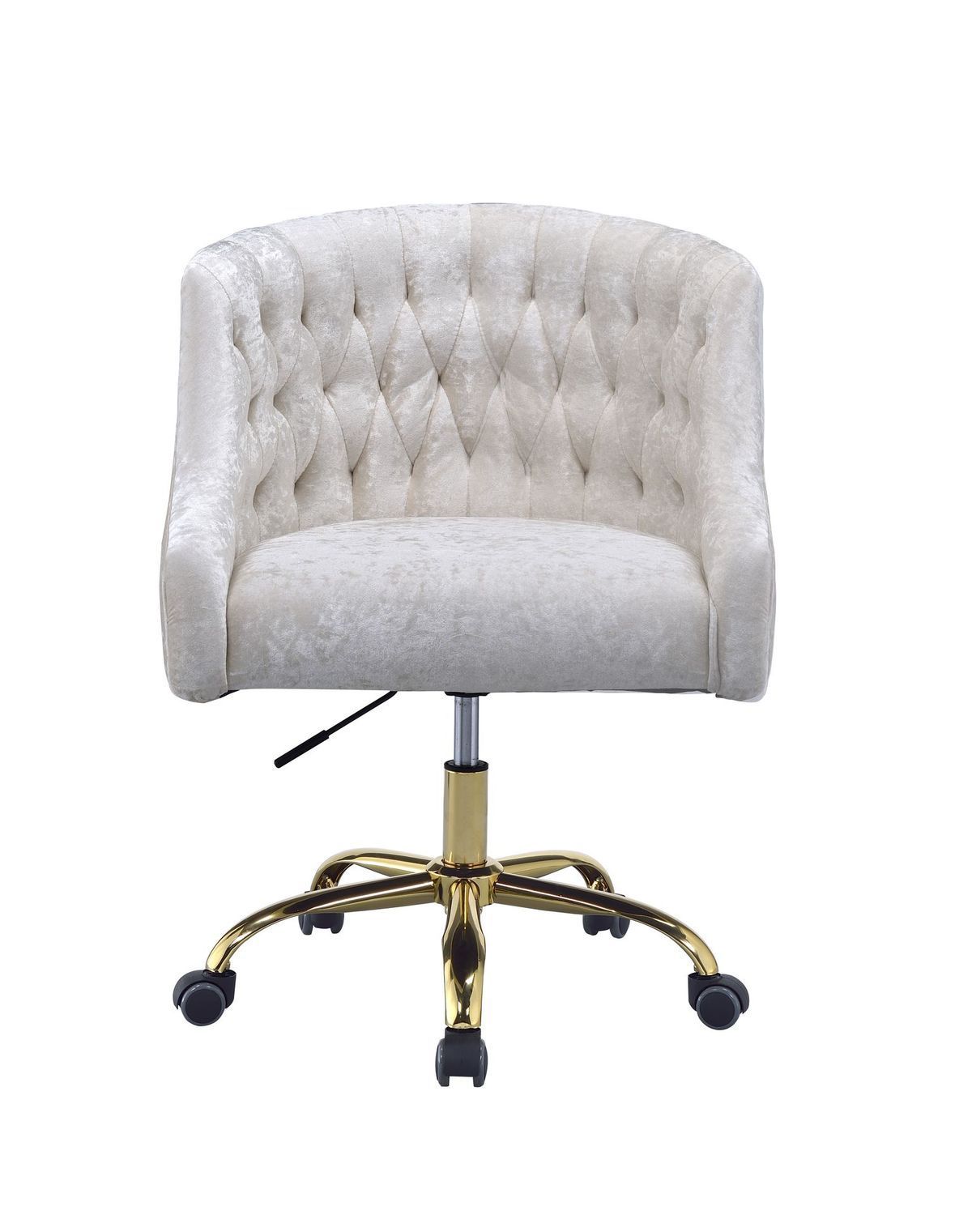 Levian Office Chair in Vintage Cream Velvet & Gold