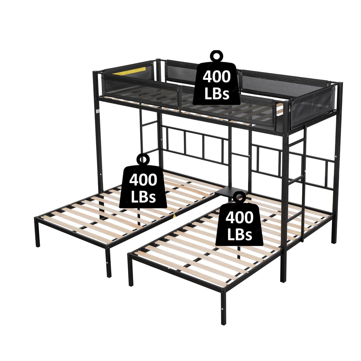 Metal Triple Twin Bunk Bed