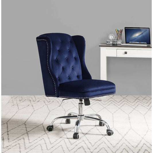 Jamesia Office Chair Midnight Blue Velvet