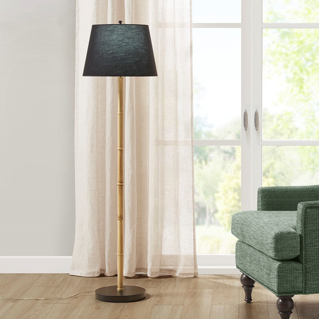 59.5" Nassau Metal Bamboo Floor Lamp