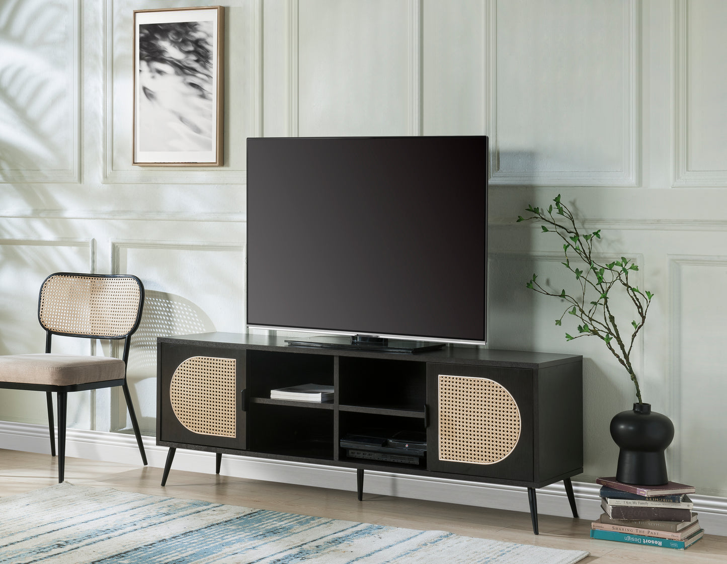 Colson TV Stand, Black Finish