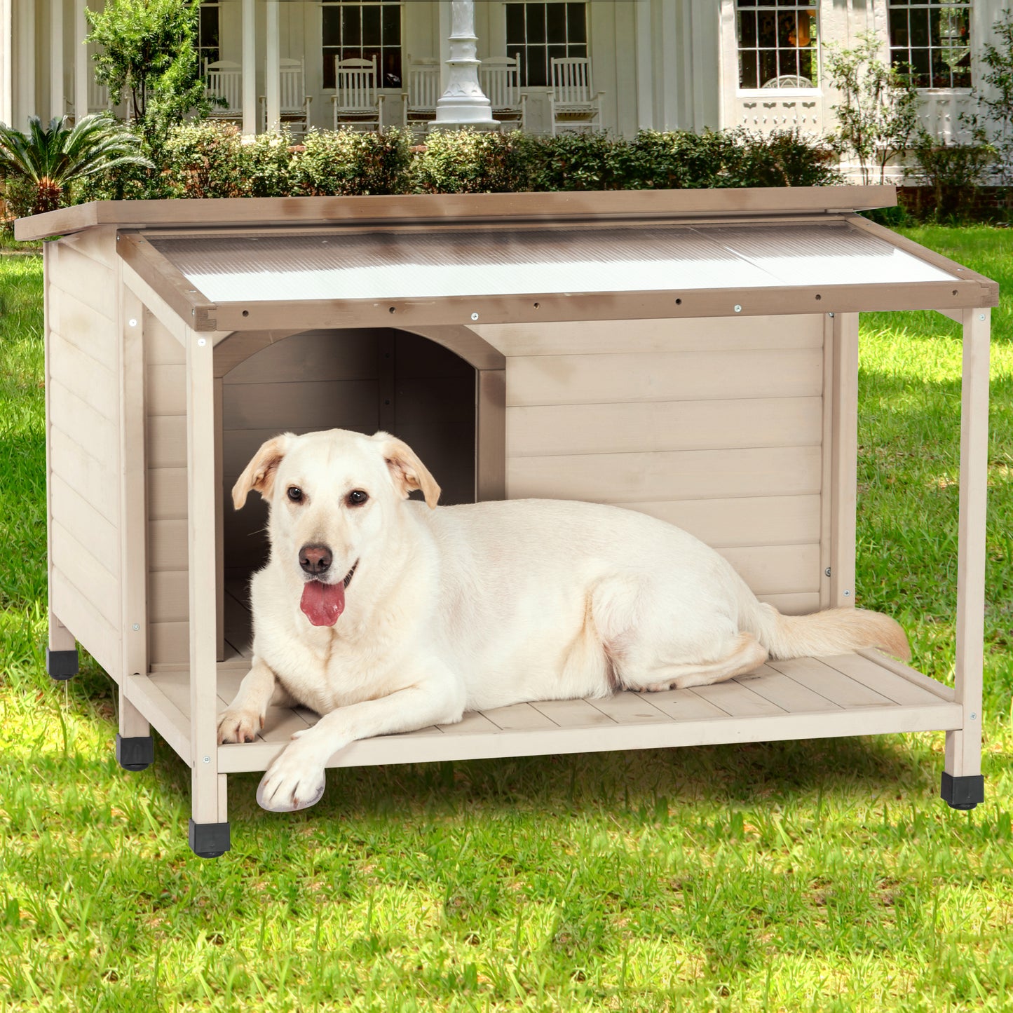 Outdoor Fir Wood Dog House