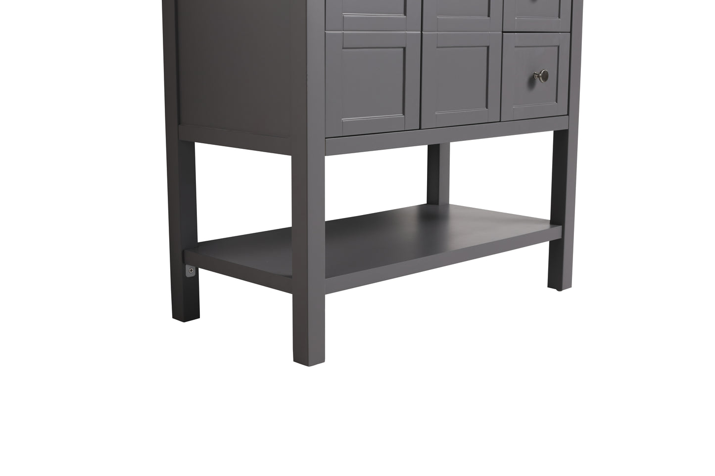 Bathroom Vanity With Soft Close Drawers and Gel Basin, Grey