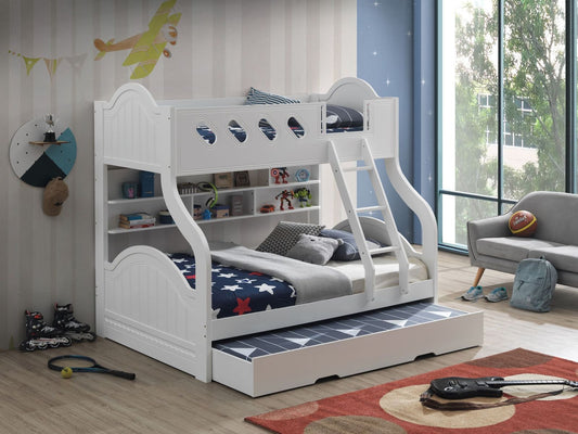 ACME White Grover Bunk Bed w/Storage - Full