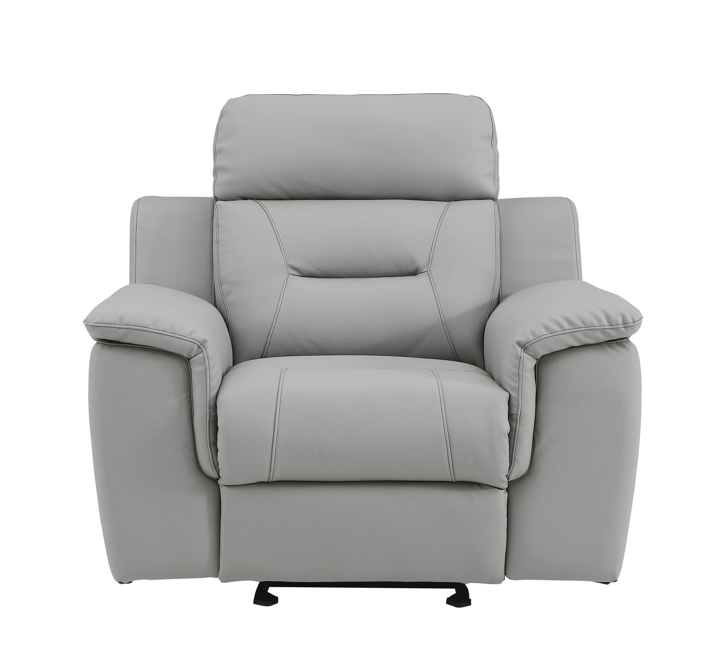 Reclining Leather Chair, Gray