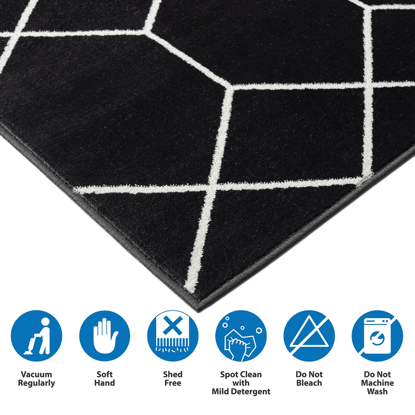 Averie Trellis Geometric Woven Area Rug 5x7