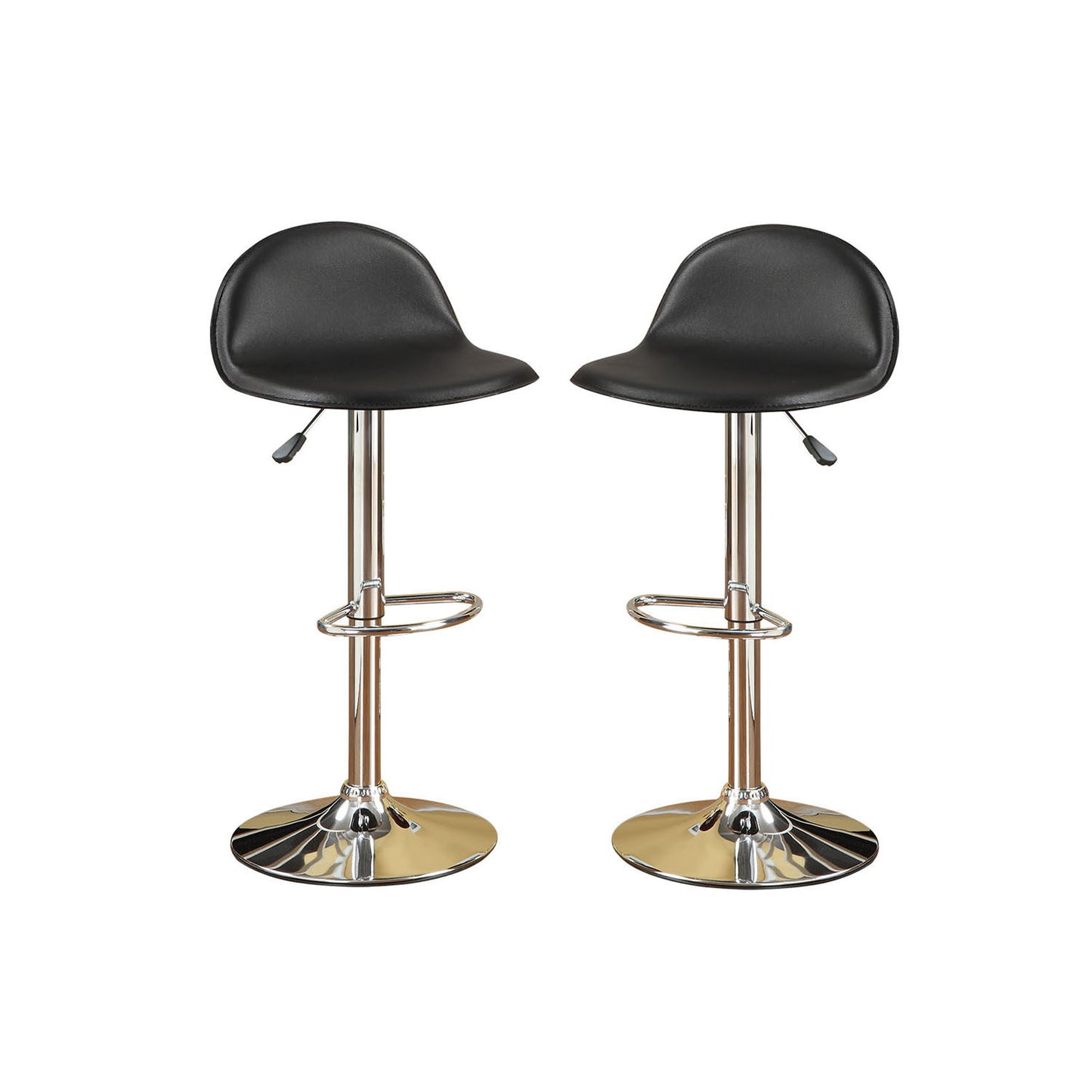 Adjustable Black PU Bar Stools