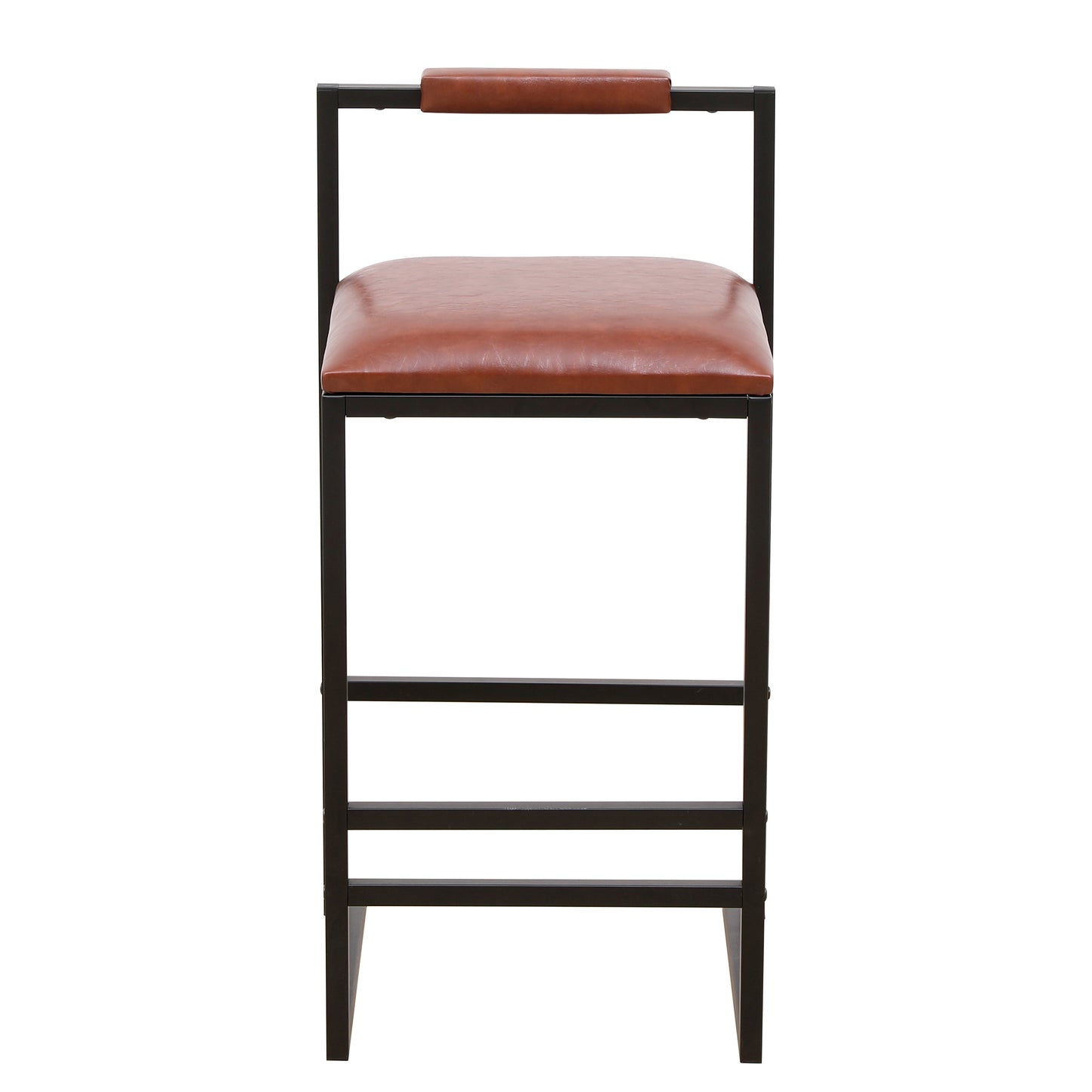 Modern Set of 2 Counter Height Bar Stools -Brown