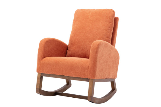 Orange rocking chair